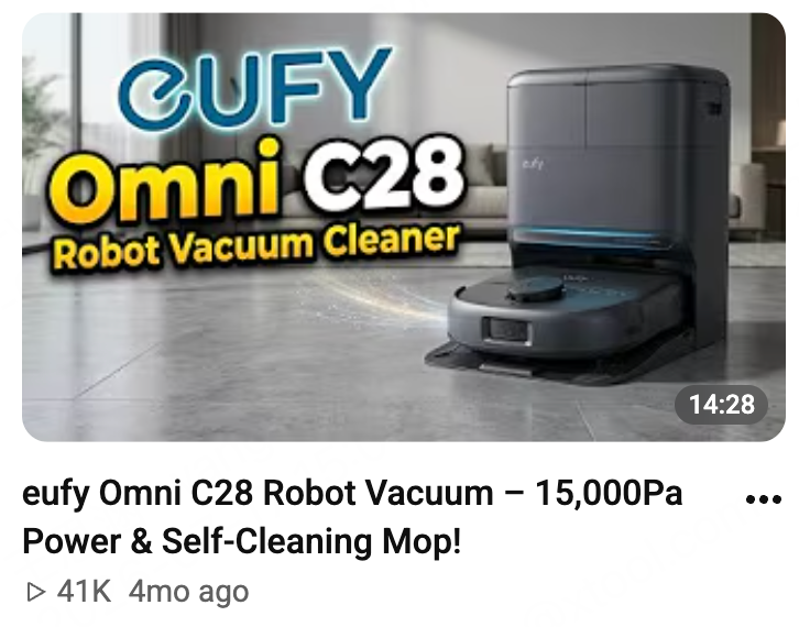 eufy Omni C28 YouTube 产品评测视频封面